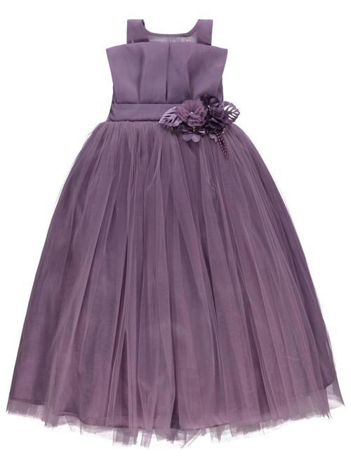 Tarlatanlı 6-9 Yaş Abiye - Lila6-7 Yaş