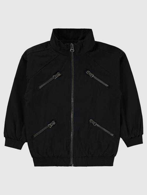 Fermuarlı Cepli 6-9 Yaş Ceket - Siyah8-9 Yaş