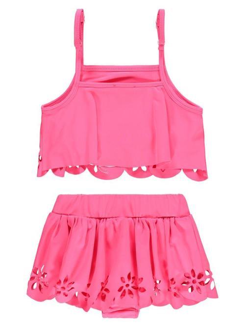 Lazer Kesim 2-12 Yaş Mayo Set - Pembe6-7 Yaş