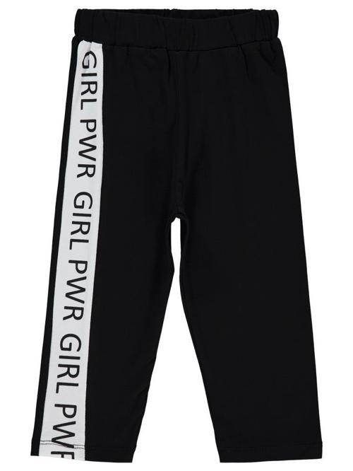 GRL PWR Baskılı 10-13 Yaş Tayt - Siyah10-11 Yaş