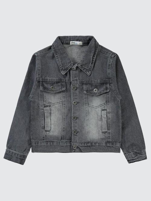 Basic Kot 10-13 Yaş Ceket - Gri13-14 Yaş