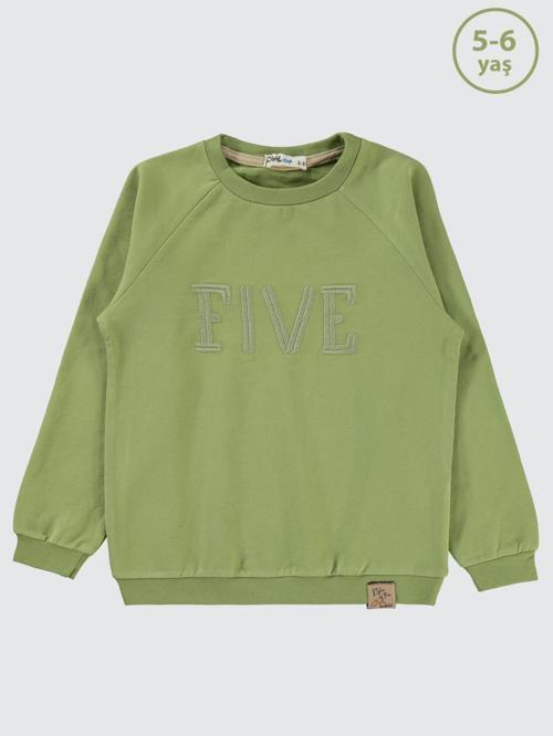 Two Nakışlı 2-5 Yaş Sweatshirt - Yeşil2-3 Yaş