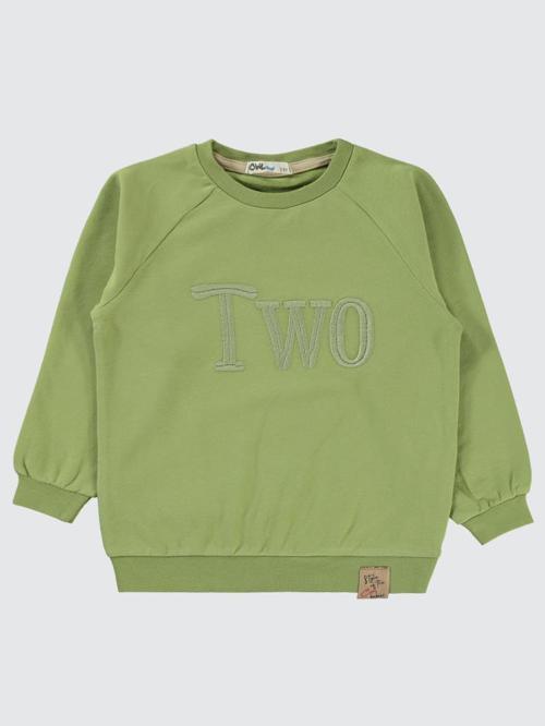 Two Nakışlı 2-5 Yaş Sweatshirt - Yeşil3-4 Yaş