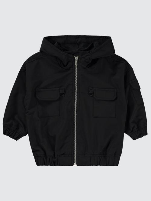 Çift Cepli Kapşonlu 2-5 Yaş Ceket - Siyah4-5 Yaş