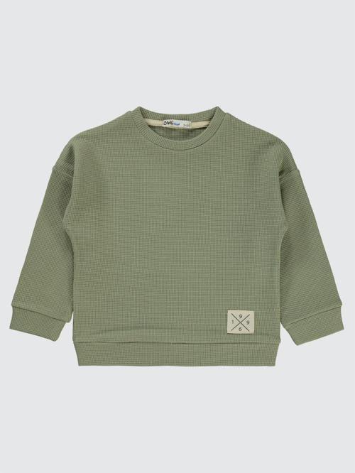 Beli Üçgen Armalı 2-5 Yaş Sweatshirt - Haki2-3 Yaş