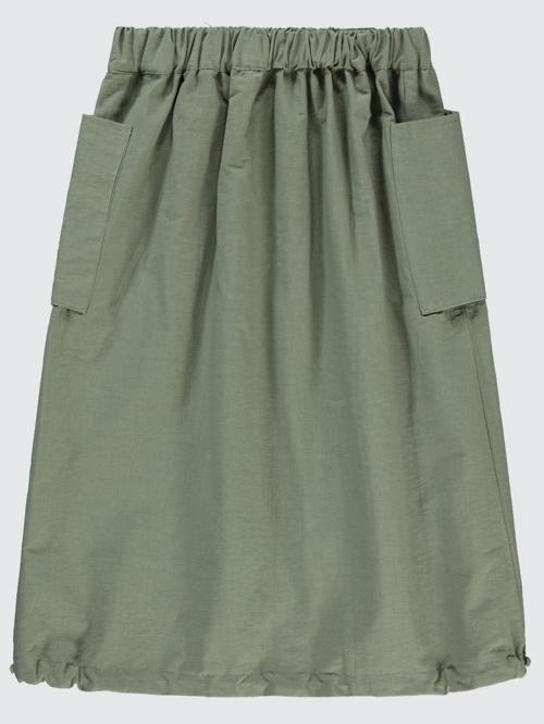 Körük Cepli Uzun 10-13 Yaş Etek - Haki12-13 Yaş