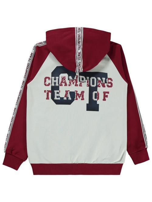 Champıons Baskılı 10-13 Yaş Hırka - Bordo10-11 Yaş