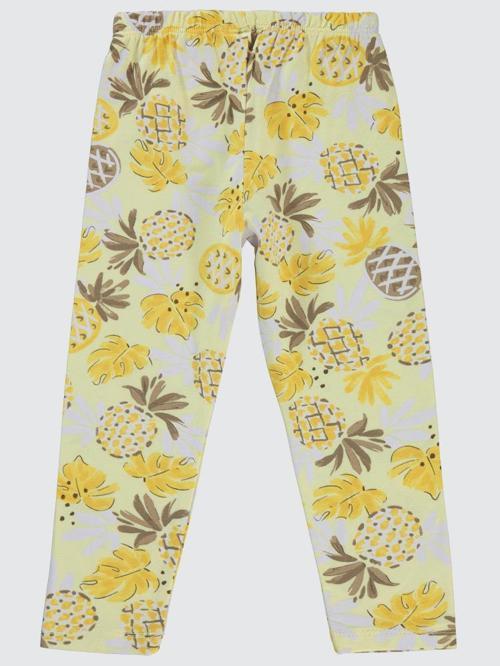 Ananas Baskılı 2-5 Yaş Tayt - Sarı5-6 Yaş
