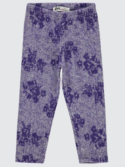 Çiçek Desenli 2-5 Yaş Tayt - Lila2-3 Yaş