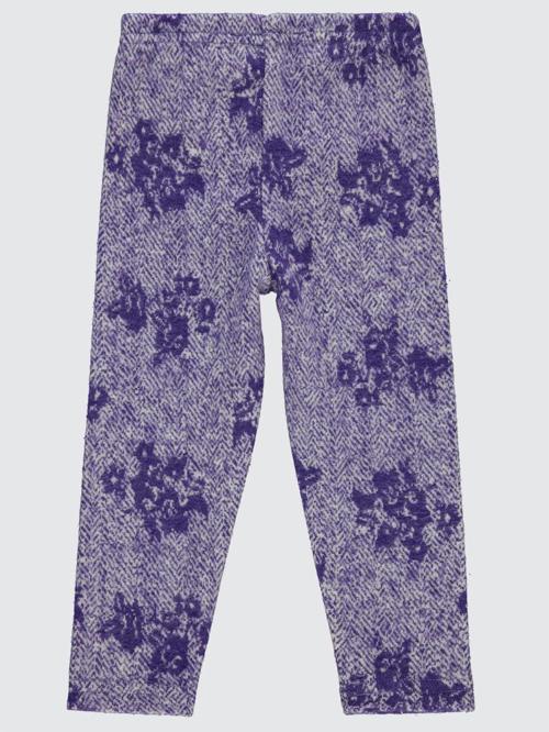 Çiçek Desenli 2-5 Yaş Tayt - Lila3-4 Yaş