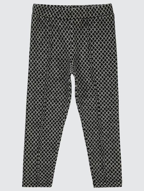 Baklava Desen Çima Dikişli 10-13 Yaş Tayt - Siyah12-13 Yaş