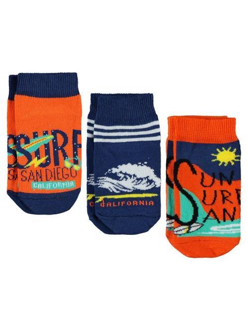 Surf 3'lü 2-12 Yaş Erkek Patik Çorap - Standart10-11 Yaş