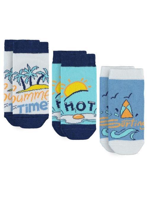 Hot 3'lü 2-12 Yaş Erkek Patik Çorap - Standart6-7 Yaş