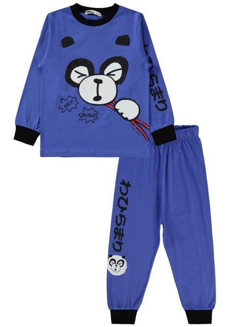 Panda Baskılı 2-5 Yaş Pijama Takımı - Mavi3-4 Yaş