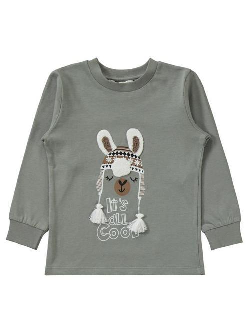 Lama Nakışlı 2-5 Yaş Pijama Takımı - Bej5-6 Yaş