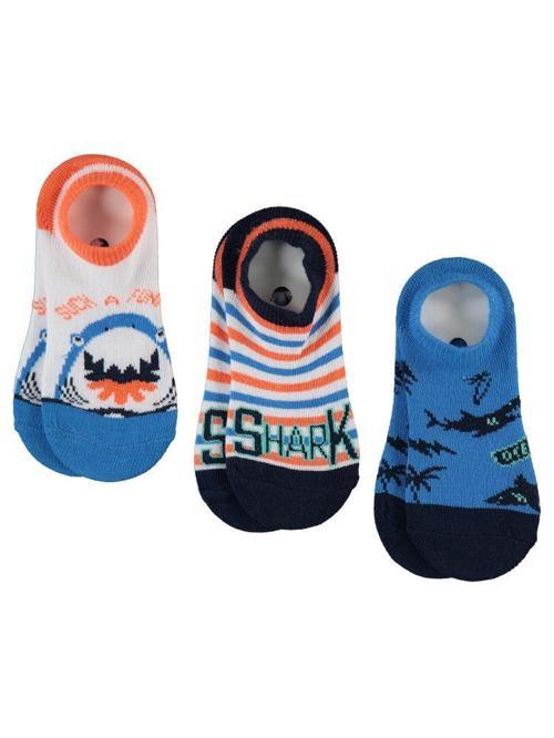 Shark 3'lü 2-12 Yaş Erkek Babet Çorap - Standart2-3 Yaş