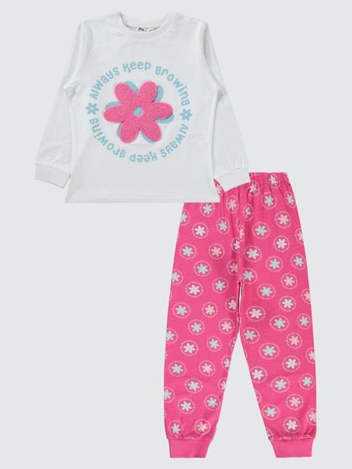 Papatya Desenli 6-9 Yaş Pijama Takımı - Pembe9-10 Yaş
