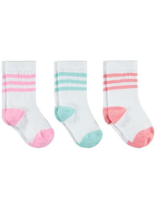 Basic Renkli 3 Lü Set 2-9 Yaş Soket Çorap - Standart8-9 Yaş