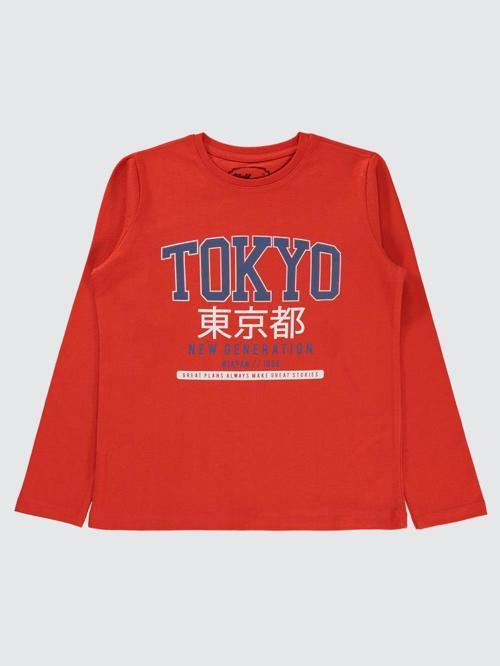 New Generatıon Baskılı 10-13 Yaş Sweatshirt - Kırmızı12-13 Yaş