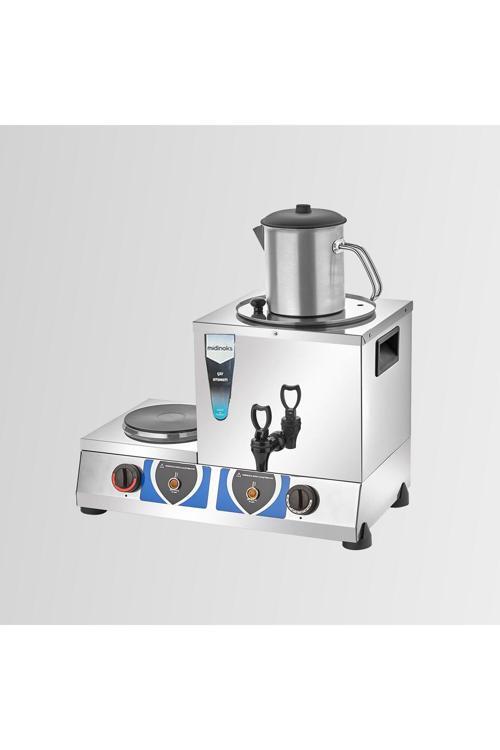 Md.Gt01 Elektrikli Tek Demlikli Pleytli Kahveci Çay Ocağı Takımı - (Demlik Dahil) 8 Lt