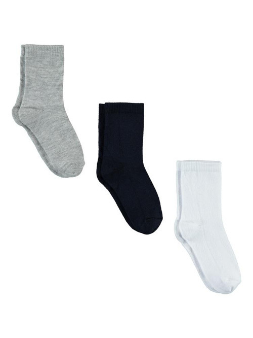 Düz Renkli 3 Lü Set 2-12 Yaş Soket Çorap - Standart4-5 Yaş