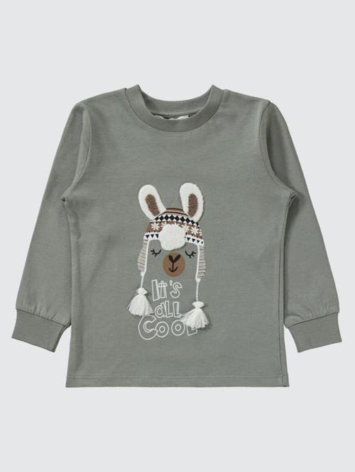 Lama Nakışlı 2-5 Yaş Pijama Takımı - Bej2-3 Yaş