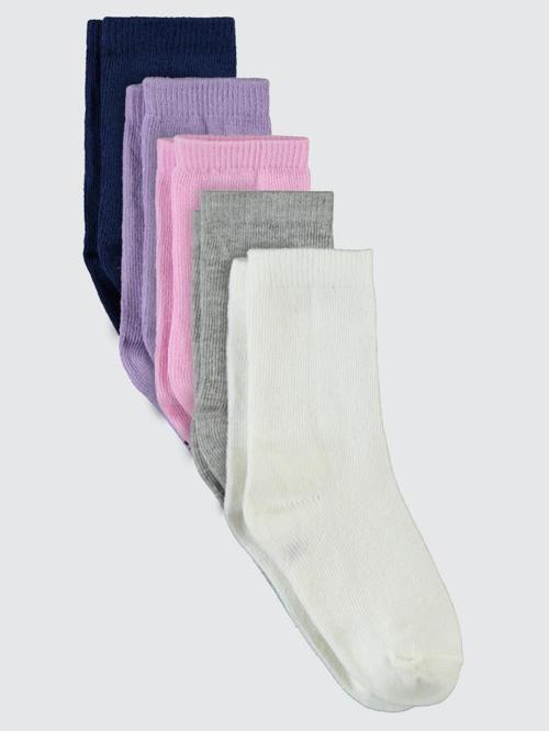 Basic Düz 5'li 2-12 Yaş Kız Soket Çorap - Standart4-5 Yaş
