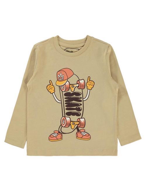 Skate Baskılı 2-5 Yaş Sweatshirt - Bej2-3 Yaş