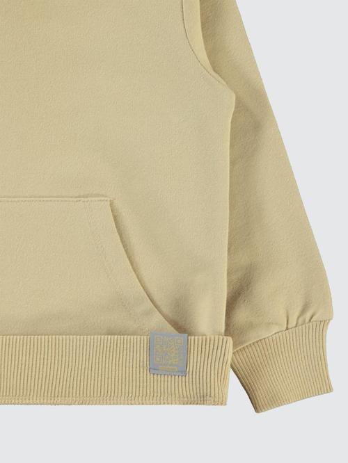 Qr Kod Etiketli Kapşonlu 2-5 Yaş Sweatshirt - Bej4-5 Yaş