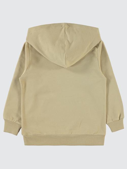 Qr Kod Etiketli Kapşonlu 2-5 Yaş Sweatshirt - Bej2-3 Yaş