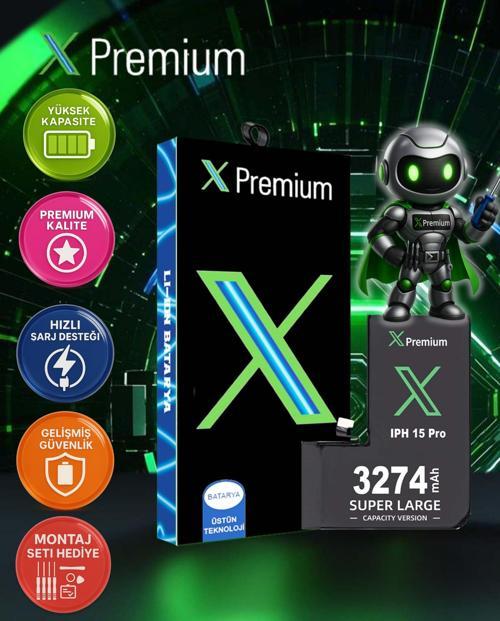 iPhone 15 Pro Batarya – 3274 mAh Süper Yüksek Kapasiteli Güçlendirilmiş Pil