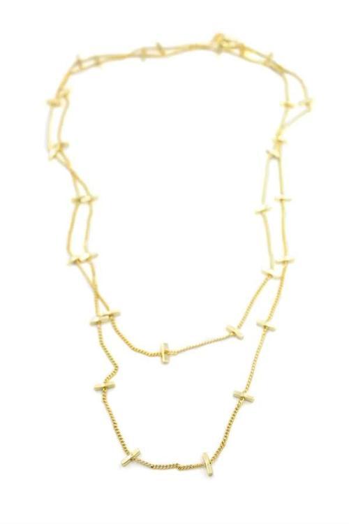 Çubuk Kolye - 90cm - Altın