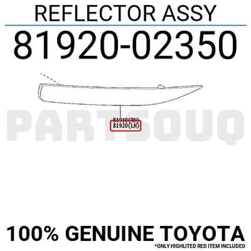 Toyota Corolla- E210- 2019-2024  Arka Tampon Reflektörü Sol (Oem No:8192002350)