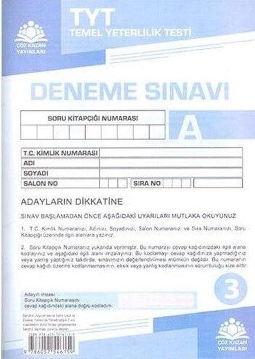 TYT Kurumsal Deneme Sınavı 3