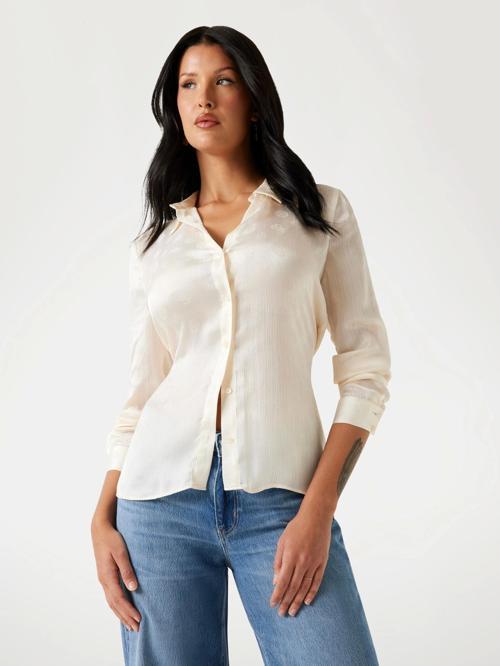 Marthe Kadın Krem Relaxed Fit Gömlek W5YH1AWHCR2-G1F7