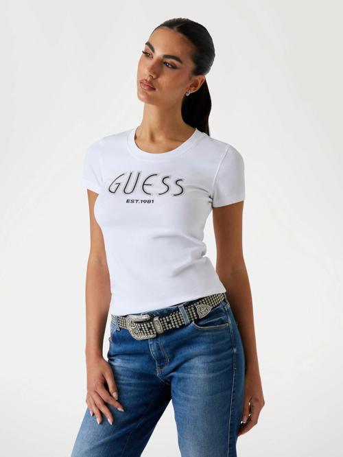 Jersey Kadın Beyaz Slim Fit T-Shirt W5YI05J1314-G011