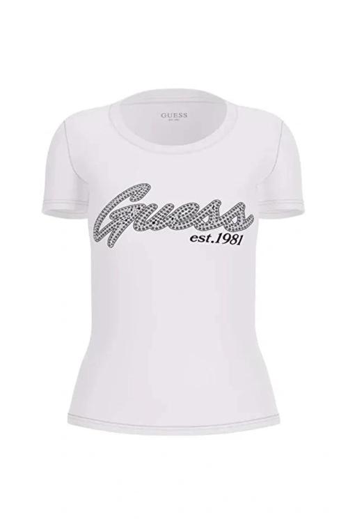 Hot Kadın Beyaz Slim Fit T-Shirt W5YI16J1314-G011
