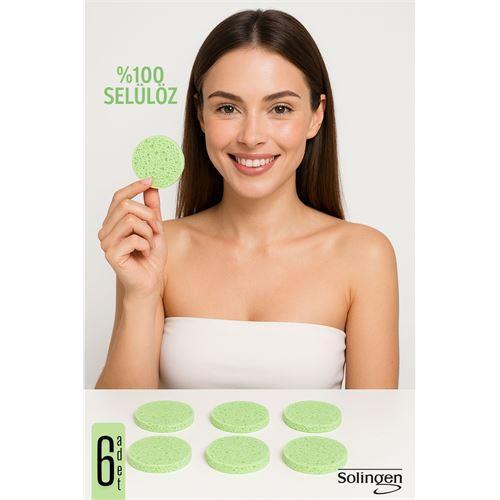 Makyaj Temizlik Pedi Cilt Temizlik Süngeri Doğal Selülöz 6 ADET 711912