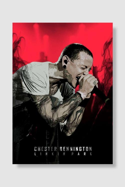 Chester Bennington - Linkin Park Müzik Poster Çerçevesiz Yüksek Kalite Müzik Afiş Duvar Poster