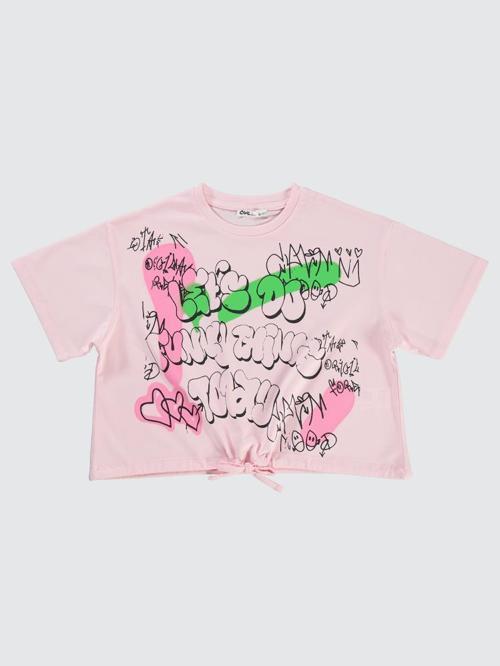 Funny Thing Baskılı 10-13 Yaş Tişört - Pembe13-14 Yaş