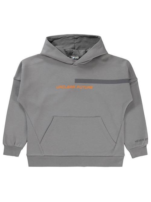 Unclear Future Baskılı 10-13 Yaş Sweatshirt - Gri11-12 Yaş