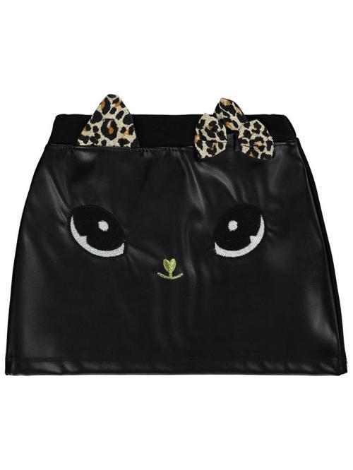 Kedi Nakışlı 2-5 Yaş Etek - Siyah2-3 Yaş