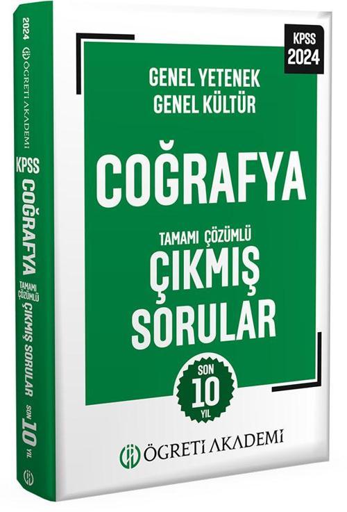 Pegem Akademi Yayıncılık 2024 KPSS Genel Yetenek Genel Kültür Coğrafya Tamamı Çözümlü Çıkmış Sorular (Roman Boy)