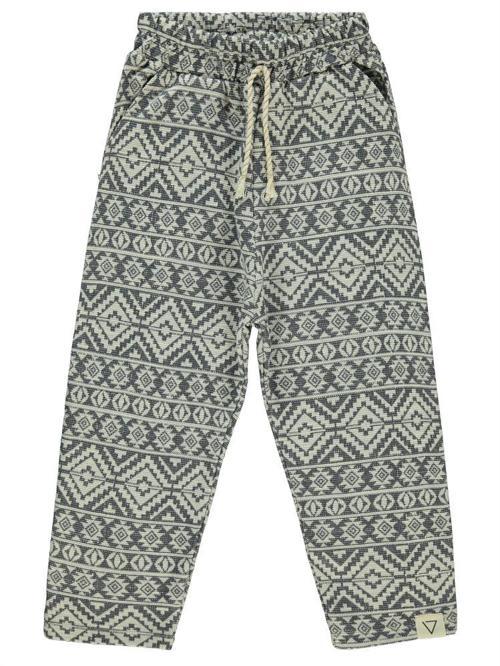 Etnik Desenli 1996 Armalı 6-9 Yaş Eşofman Altı - Gri8-9 Yaş