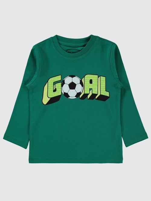 Goal Baskılı 2-5 Yaş Sweatshirt - Yeşil2-3 Yaş