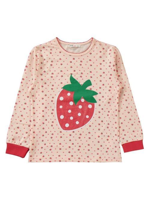 Çilek Baskılı 10-13 Yaş Pijama Takımı - Pudra13-14 Yaş