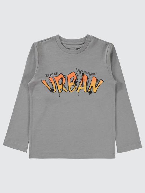 Urban Baskılı 6-9 Yaş Sweatshirt - Gri6-7 Yaş