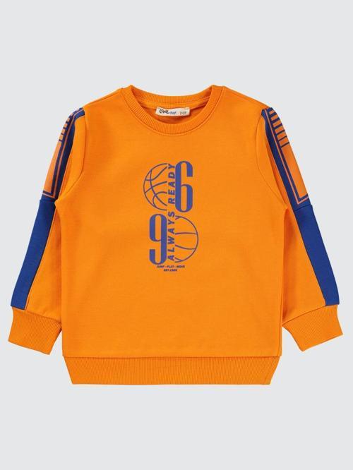 Always Ready Baskılı 2-5 Yaş Sweatshirt - Turuncu4-5 Yaş