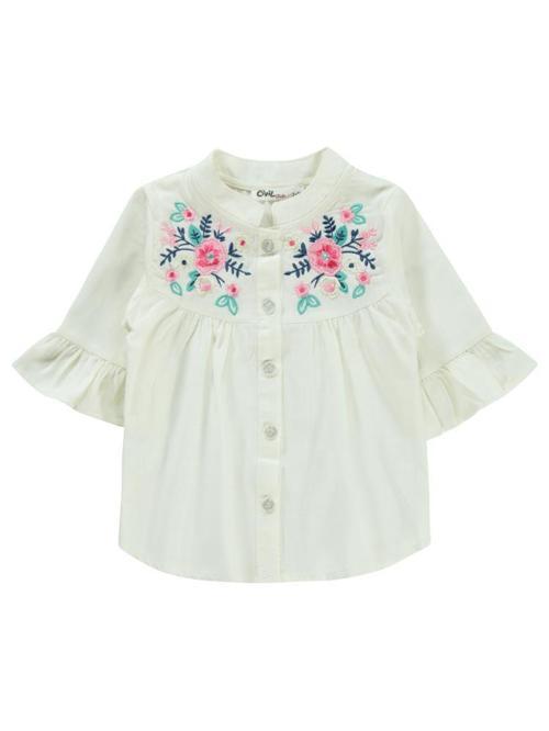 Valon Kol 2-5 Yaş Gömlek - Ekru2-3 Yaş