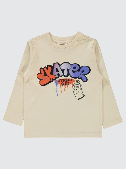 Skater Baskılı 2-5 Yaş Sweatshirt - Gri4-5 Yaş